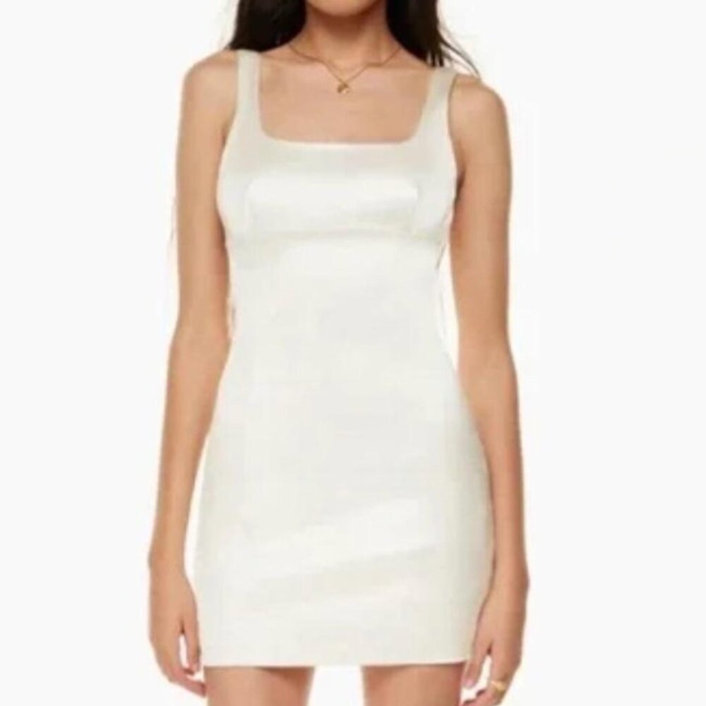 Aritzia White Square Neck Mini Dress